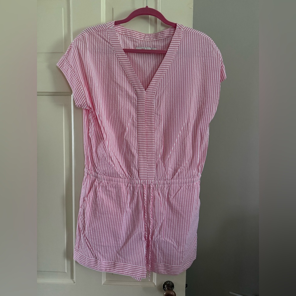 Vineyard Vines Pink & White Striped Women's Romper